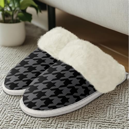 Cotton Slippers With Fluffy Edges House Slippers Non‑Slip Sole - Image 3