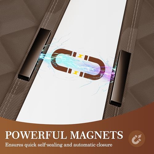 Yotache Magnetic Thermal Insulated Door Curtain Fit 38"x80" Doors, Brown - Image 6