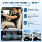 Car Seat Cushion with Back Support for Driving, Ergonomic Support Relief Pad for Auto/Truck/Office, Hollow Ventilation, Anti-Slip Driver Seat Cushion, Washable Cover, 18.1"x17"(Grey) - Image 5