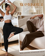 Ficerd 3 Pack Women's Joggers Loose Yoga Pants with Pockets - Image 4