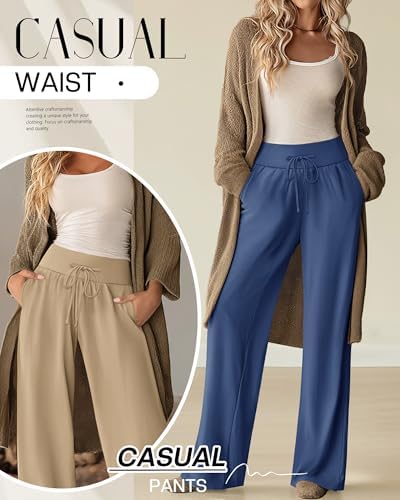 3 Pack Women's Comfy Lounge Pants Wide Leg Yoga Pants - Image 4
