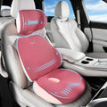 FLORICH Car Seat Cushion & Lumbar Support Pillow & Car Neck Pillow, Ergonomic Memory Foam Driving Seat Cushion for Back & Sciatica Pain Relief, Non-Slip Washable Cushion for Car, Driver, Office-Pink by FLORICH