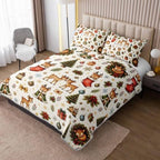 HOSIMA Christmas Deer Queen Quilt,Cute Holiday Bedspread for Room Decor. - Image 2