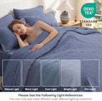 Love's cabin Queen Quilts Bedspreads, 7 Pieces Bed in a Bag, Bluish Grey - Image 5