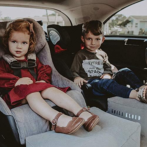 Koala Kloud 3 Height Travel Foot Rest - 2-Pack | Gray Inflatable Foot Rest Pillow, Airplane Footrest for Flights, Car Seat Foot Rest, Airplane Bed for Toddler Airplane Travel Essentials Kids Accessory - Image 4