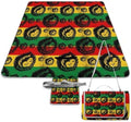 Reggae Rasta Flag Black Art Family Outdoor Beach Blanket Waterproof Camping Picnic Blankets Grass Lawn Park Picnic Mat by Unknown