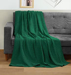 Utopia Bedding 100% Cotton Waffle Blanket Queen Forest Green, 90x90 Inch - Image 4