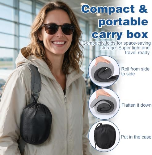 Ergonomic Airplane Pillow and Airplane Foot Hammock for Flight Car - Image 4