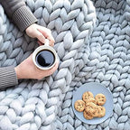 Warm Soft Cozy Chenille Yarn Thick Crochet Knit Blanket for Bed, Sofa, Big Chunky Cable Knit Throw, Weighted Chunky BlanketA120x150cm - Image 4