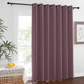 NICETOWN Blackout Dry Rose Sliding Door Curtains 84 inches Long - Grommet Thermal Insulated Patio Door Drape Room Darkening Sound Reducing Window Treatment for Girls Room (W100 x L84, 1 Panel) by NICETOWN