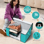 Fab totes 4 Pack Storage Bags for Clothes Blanket Storage Bins with Lids - Image 4