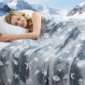 Cooling Blanket King Size (90"x108"), Double Sided Ice Cold Blanket for Hot Sleepers, Transfer Heat to Keep Cool, Soft Lightweight for Night Sweats, Bed & Couch, Ocean Design by Unknown
