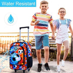 Kids Luggage for Boys 18", Carry on Suitcase with Wheels Soccer Red - Image 6
