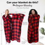 Super Blanky Wearable Blankets for Women & Men, Dorm Room Essentials, Gift for Her, Gifts for Women, Wife Birthday Gift Ideas - Image 2