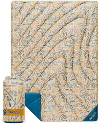 Rumpl Original Puffy Compact Throw Blanket, Mustard Fern by Rumpl