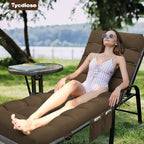 Outdoor Lounge Chair Cushion, Waterproof Replacement Chaise Lounge Cushions for Outdoor Furniture Thickened 71 x 22 x 4.7 Inches Non-Slip Patio Pool Lounge Chair Cushions with Ties (Brown) - Image 6
