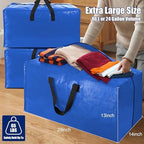 Cosy Family 12 Pack Heavy Duty Moving Bags with Backpack Straps - Strong Handles & Zippers, Storage Totes For Space Saving, Fold Flat, Alternative to Moving Box (X-Large-Set of 12, Multicolored) - Image 6