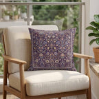 26x26 Pillow Covers Set of 2, Vintage Purple Floral Boho Square Throw Pillow Covers for Couch/Sofa/Living Room, Retro Ethnic Tribe Abstract Art Decorative Soft Pillowcases for Couch Throw Pillows - Image 5