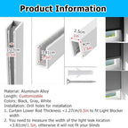 Extra Long U-Channel Light Blockers - Premium Light Blocking Strips for Doorways, Nursery, Bedroom, Dorm - Energy Efficient, Noise Reducing, Easy Installation, Ultimate Blackout Solution - Image 2
