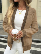 Saodimallsu Womens Open Front Cardigans Waffle Knit Sweaters with Pockets - Image 2