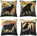 Feelyou Bear Rustic Throw Pillow Covers 20" x 20" by Feelyou