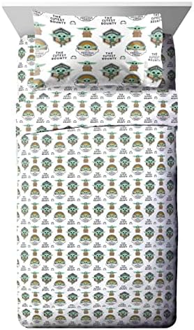 Star Wars Mandalorian Grogu Twin Comforter Set 4 Piece Kids Bedding, Gray - Image 3
