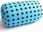 Bookishbunny 2pcs Micro Bead Microbead Roll Pillow Cushion for Bed Back Neck Head Body Support, 13" x 7", Various Designs (Black+BlueDot) - Image 3