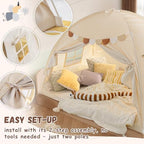 Full Size Bed Canopy Toddler Bunk Bed Tents Dream Privacy Floor Tent Indoor - Image 6