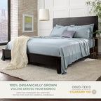 Pure Bamboo Full Sheets, Genuine 100% Organic Viscose Derived from Bamboo Bed Sheet Set, Luxuriously Soft & Cooling, Double Stitching, 2 Year Quality Promise (Full, Sterling Blue) - Image 2