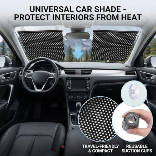Blackout Blind Shade with Suction Cups, No Drill Roller Window Curtains - Image 4
