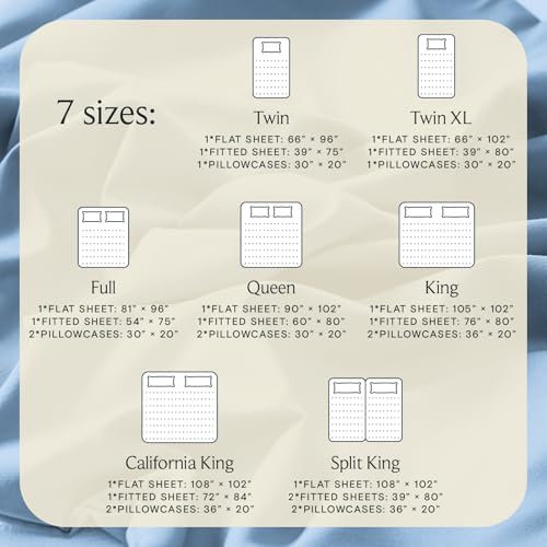 Twin XL Sheets Set, Cooling & Soft Deep Pocket Bed Sheets, 3PC - Image 4