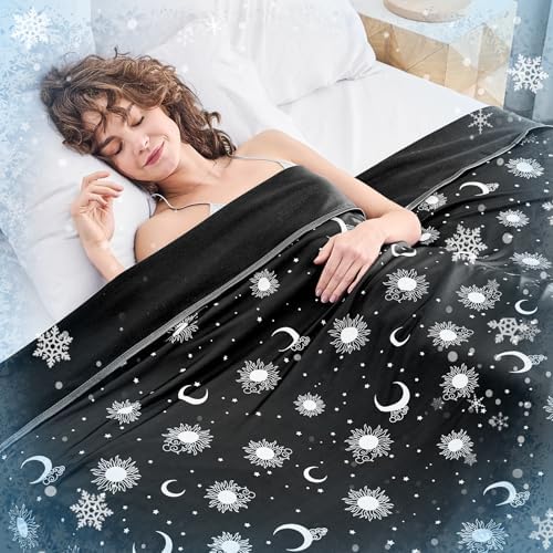 inhand Cooling Blanket King Size (90"x108") - Double Sided Cooling Blankets for Hot Sleepers, Soft Lightweight Summer Blanket for Sofa Bed Couch, Travel, Room Decor House Warming Gifts Charcoal Black by inhand