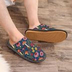 Travel Slippers Mushroom Forestland Scene - Image 3