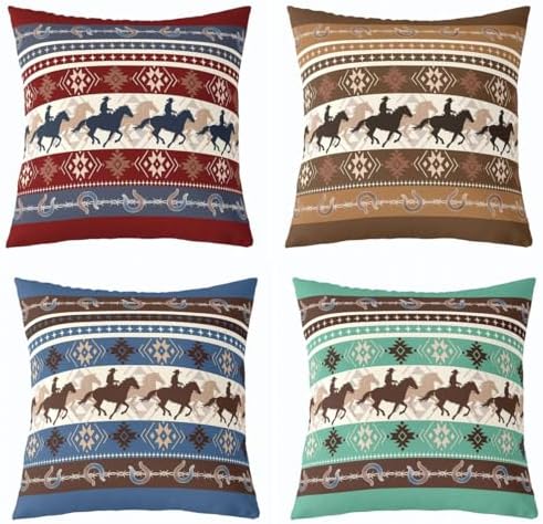 Feelyou Western Southwestern Throw Pillow Covers Soft 16" x 16" by Feelyou