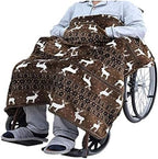 Wheelchair Blanket with Pouch for Adults, Fleece Wrap for Airplane & Train, Packable Nap Travel Accessories by YOtat
