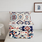Erosebridal Mexican Style Twin Bedding Set,Colorful Talavera Tile Comforter Set for Kids Adults,Retro Vintage Floral Duvet Insert,Ethnic Mexico Aesthetic Bedroom Decor with 1 Pillowcase - Image 7