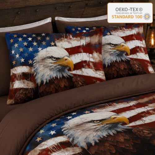 CCoutueChen Camouflage American Flag Comforter Set, Twin, Brown - Image 5