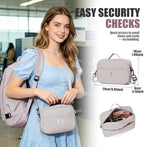 suwasp Travel Backpack with Toiletry Bag Set for Women Men,Ryanair Backpack 40x30x20CM Airline Approved Personal Item Travel Bag, Carry On Backpack Fits 14 Inch Laptop, 180° Opening, Light Purple - Image 6