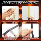 2 Rolls Fire/Smoke Gasket Seal with Groove, 0.5" W X 0.25" H X 20' L, Black - Image 6