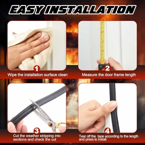 2 Rolls Fire/Smoke Gasket Seal with Groove, 0.5" W X 0.25" H X 20' L, Black - Image 6