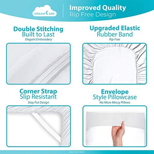 DREAMCARE Full Size Sheets - 6 pcs Breathable Cooling Sheets Full Size Bed - Image 6
