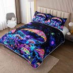 HOSIMA Mushroom King Quilt,Fantasy Galaxy Bedspread with 2 Pillowcases. - Image 2