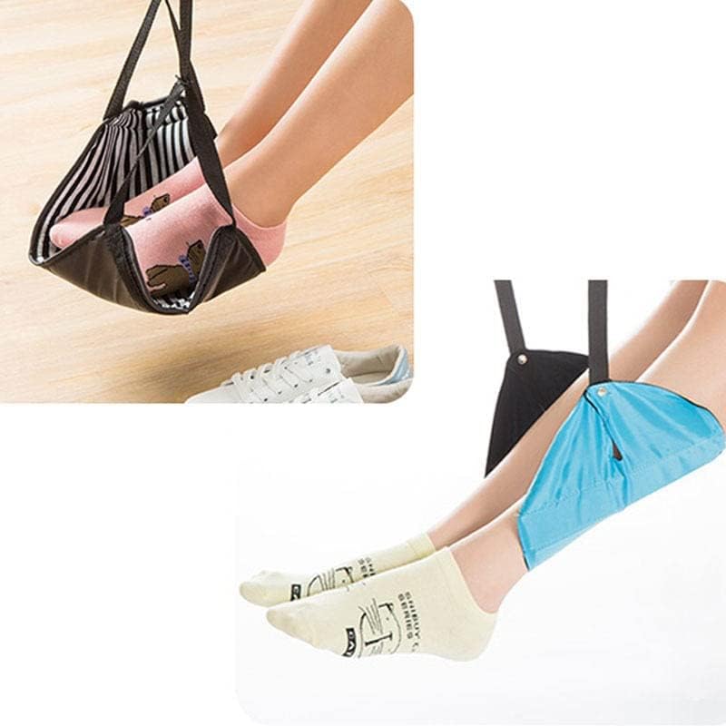 Outdoor Portable Footrest Polyester Flight Foot Rest Pillows Travel Airplane Leg Hammock Relieve Feet Swelling(Gray) - Image 2