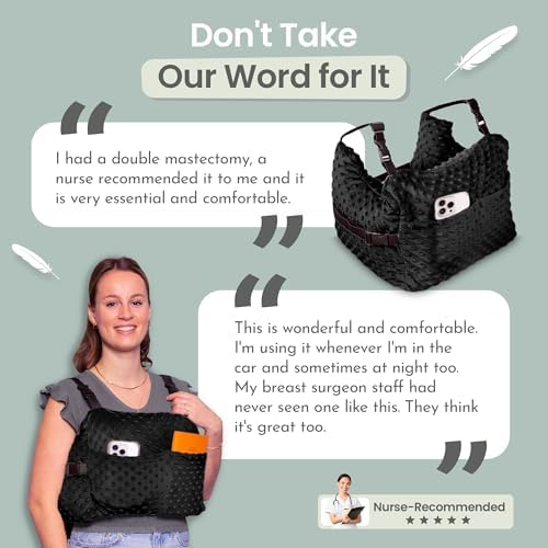 MOYOAMA Post Mastectomy Pillow – 4pc Protective Set with Gel Pack, Seatbelt Cushion, & Shower Lanyard– After Double Mastectomy Pillow Post Surgery Recovery Must Haves, Lumpectomy Recovery Supplies Kit - Image 6