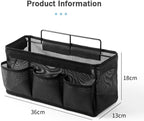 Bed Hanging Storage Bag，Bed Side Storage Pocket，Bunk Bed Hanging Storage Caddy with Hooks and Pockets for Bunk Beds Rails Book Phone Glasses Storage(Green (Bedside Model)) - Image 6