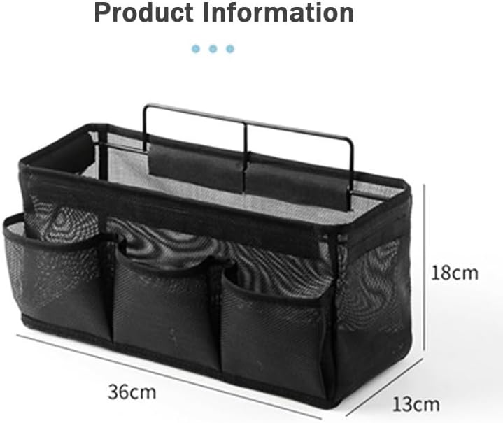 Bed Hanging Storage Bag，Bed Side Storage Pocket，Bunk Bed Hanging Storage Caddy with Hooks and Pockets for Bunk Beds Rails Book Phone Glasses Storage(Green(Wall-Mounted Model)) - Image 6