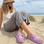 CUSHIONAIRE Fame Pillow Recovery Sandals for Women, Adjustable Double Buckle Waterproof EVA Cloud Slides for Women - Image 5