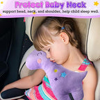 Tuanse 4 Pack Kids Car Seat Belt Covers Dinosaur Seatbelt Pillow - Image 4