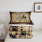 Erosebridal Happy Camping Bedding Sets King Western Camper Accessories Comforter Set for Rv Bunk,Travel Trailers Quilt Duvet Comforter for Teen Boys Adults Men Rustic Farmhouse Quilt Set - Image 6