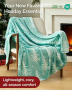 CGK Christmas Fleece Blanket King - Flannel Throw - Snowflakes, 90x108 - Image 2